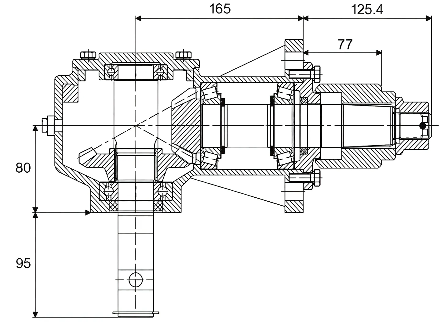 HC-01-707 Agricultural Gearbox Engineering Drawing
